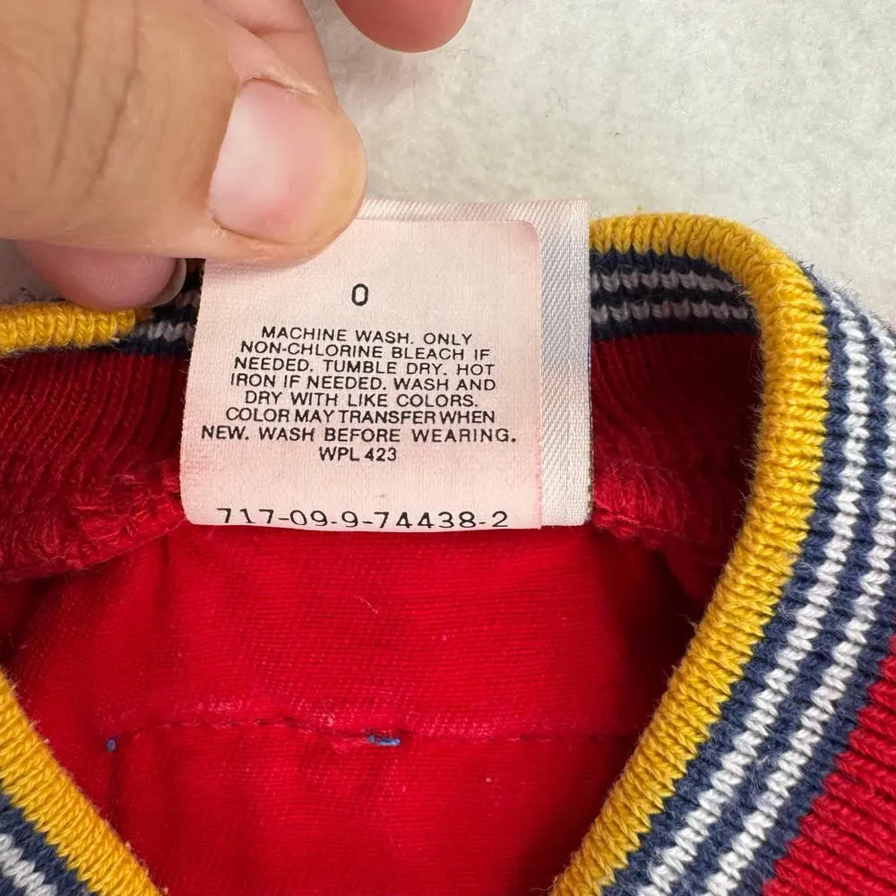 Vintage 90s Little Levis Jumpsuit 6 Months Red‎ Snap Button Boys Girls Retro 80s